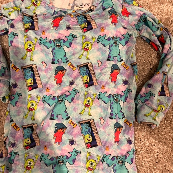 BUNDLE OF JOY MONSTERS INC BAMBOO PJS - Picture 3 of 4